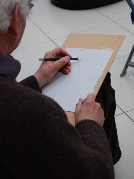 Using a drawing board for drawing offers more flexibility to draw at different angles 